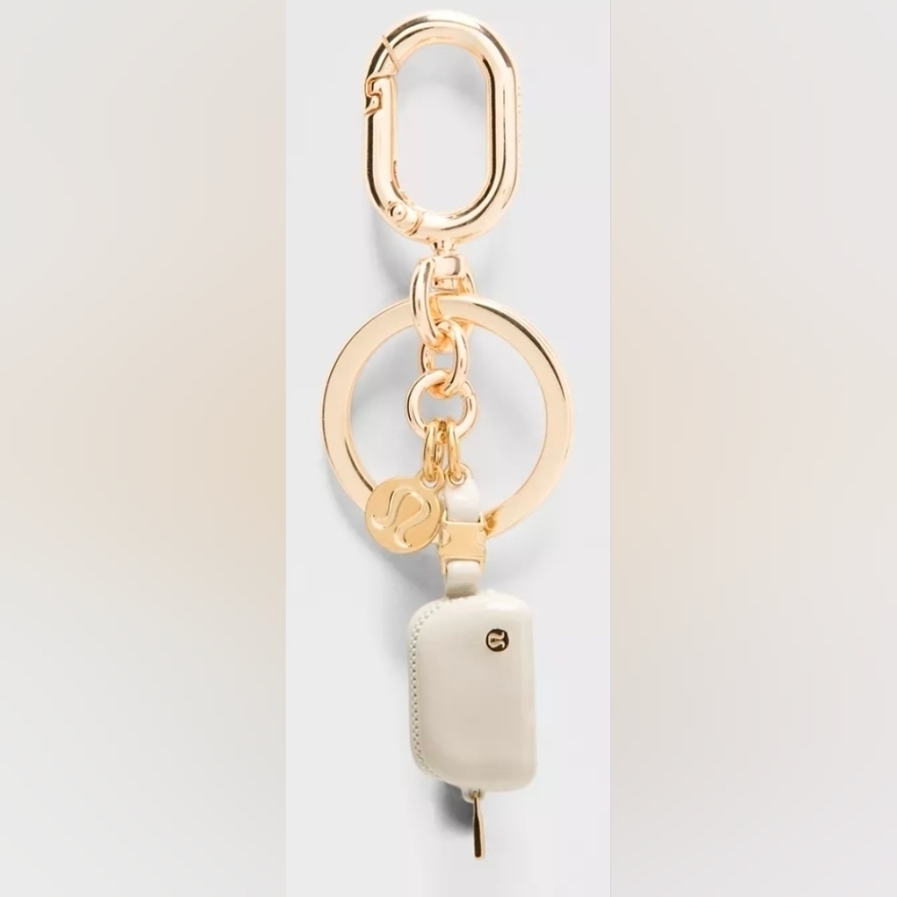 Lululemon Athletica Belt Bag Charm Keychain Beech/Gold, New